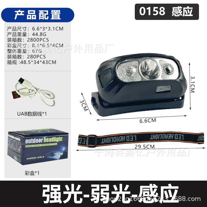 Transfronterizos COB inducción headlight led zoom al aire libre montañismo luz de pesca nocturna al por mayor image 10