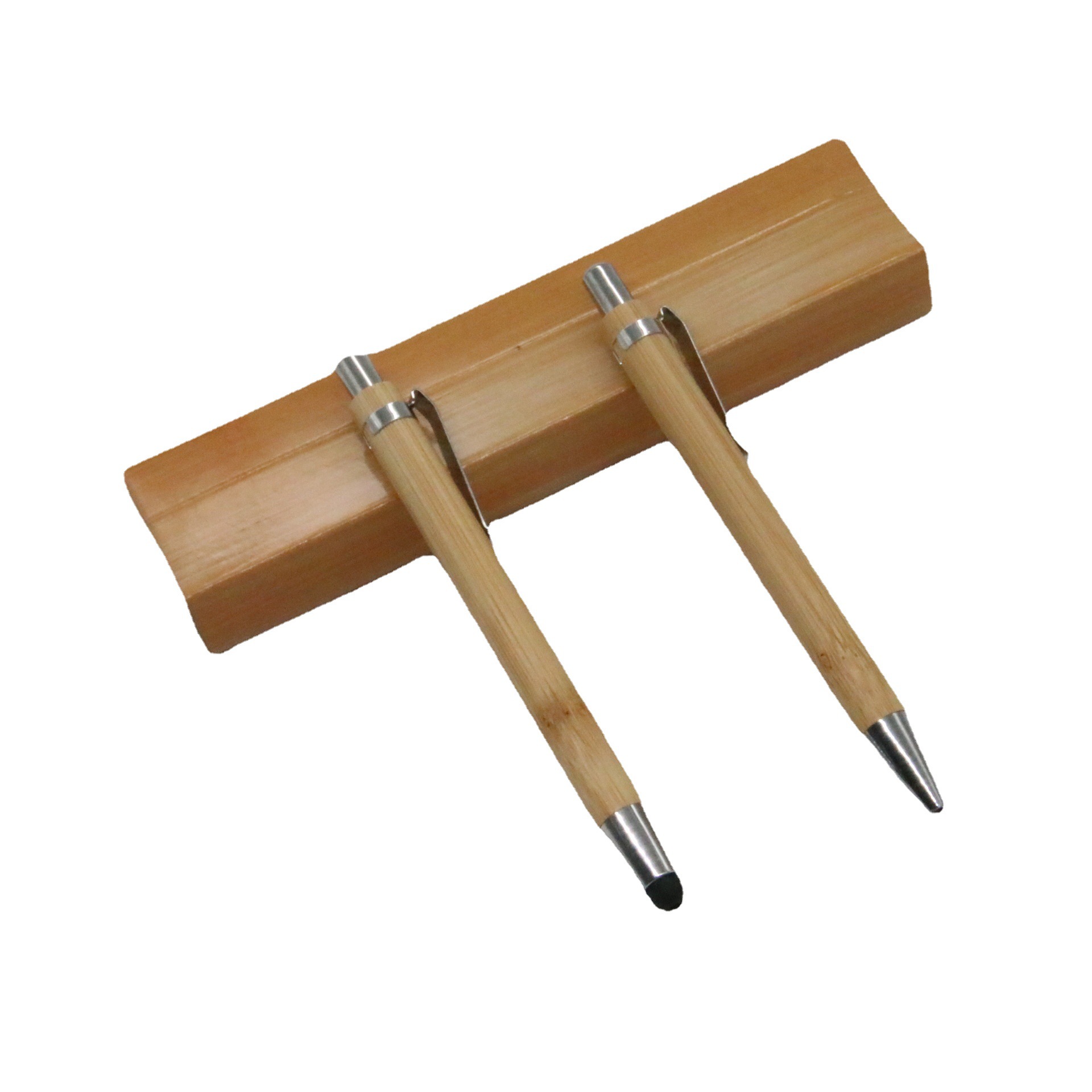 La pluma de bambú fijó la aguja + la pluma de bambú ordinaria + el cartón fijó el logotipo del laser en la acción según requisitos de cliente