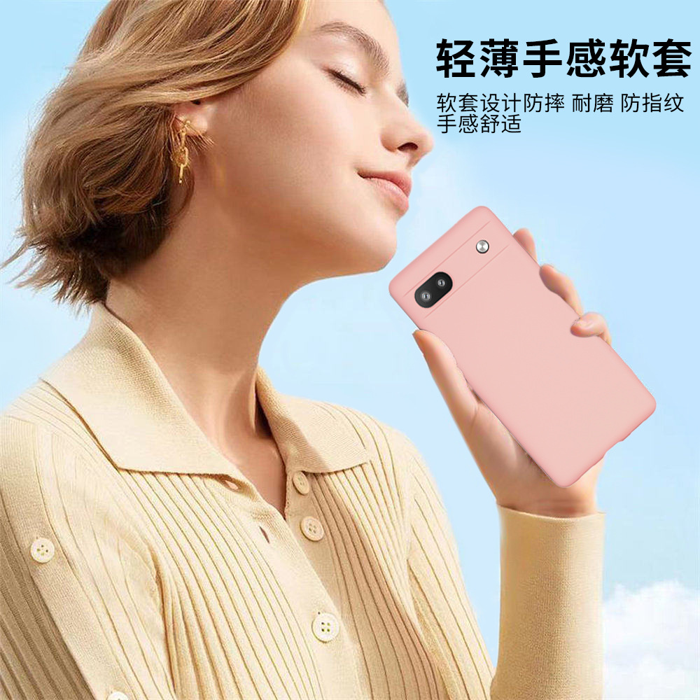 Funda de silicona adecuada para teléfono móvil Google Pixel 9A, funda protectora de silicona para Google 7, 6, 8 Pro, 10 Pro, anticaídas y suave.