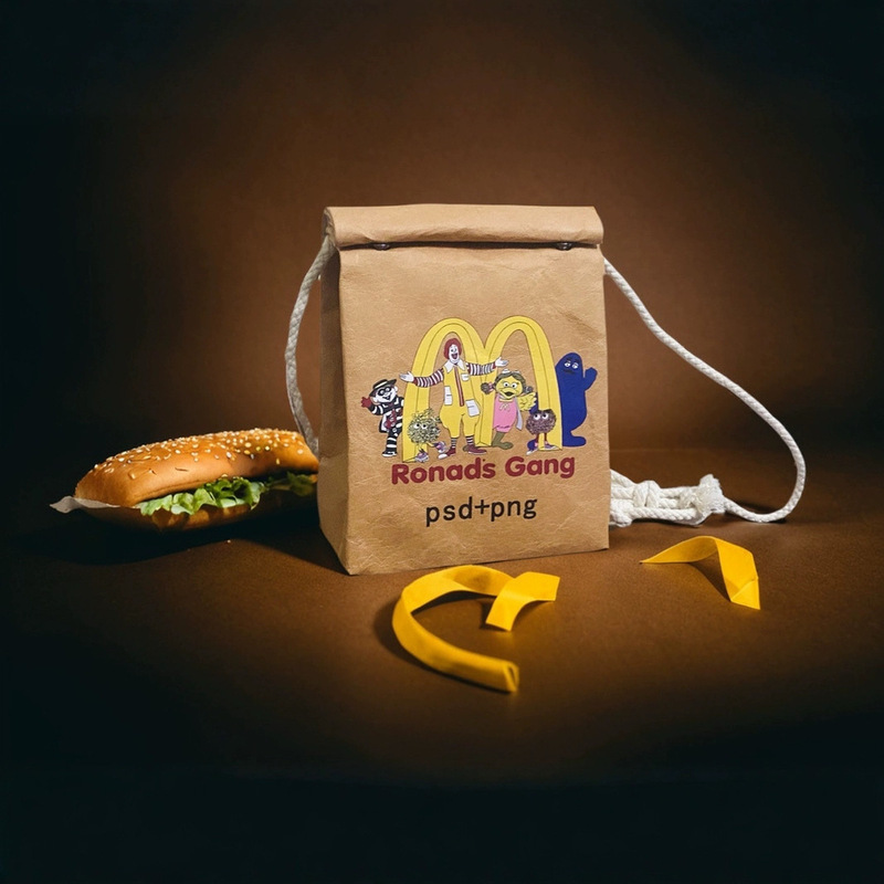 Mcdonald's School Bag, Dupont Paper Bag, Women's Bag, Customizable Logo, College Student Class Cross-Border Tote Envelope Bag for Women