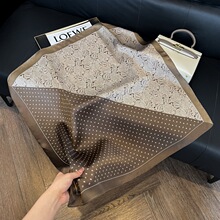 杭州丽锦缎面高档渐变丝巾女士方巾披肩新款素雅防晒优雅气质丝巾