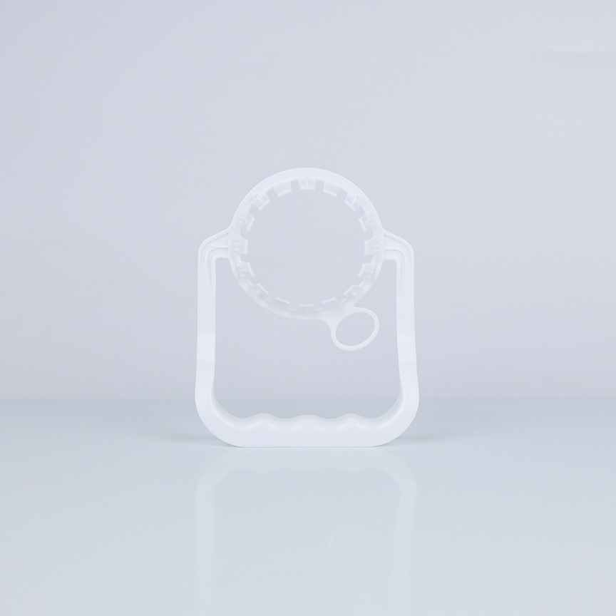 Barril de agua mineral desechable de mango de tipo desgarro y tirar de mano larga material PE adecuado para botella en blanco de calibre 55