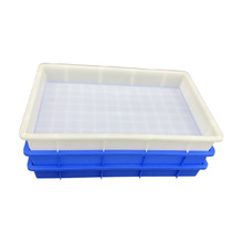 厂家现货6号胶盆 3号塑料方盘 5号物料托盘 仓库货架托盘 浅胶盆