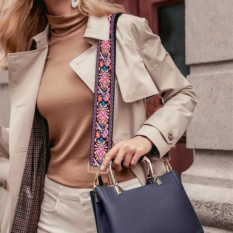 Bolso bandolera con accesorios ultra anchos, bolso de color, correa gruesa, correa de repuesto alargada, correa de hombro de bolso universal ajustable