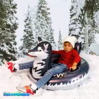 Заводская зимняя надувная собака Фламинго лыжное кольцо сани утолщенные морозостойкие ПВХ уличные зимние спортивные игрушки