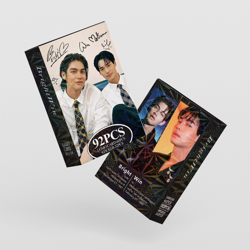 92 Pçs/set Tailândia Estrelas BRIGHTWIN Álbum Laser Lomo Cartão