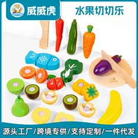 Weiwihu деревянный кухонный игровой домик для резки фруктов, магнитная имитация овощей, бестселлер Amazon, развивающие игрушки