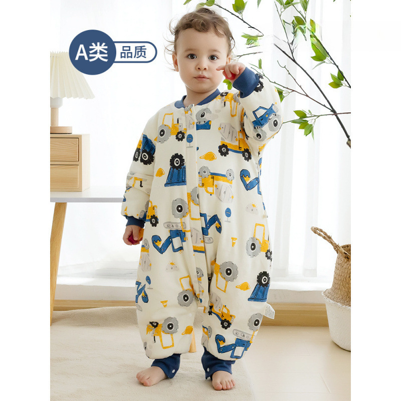 Cotton Tree New Baby Sleeping Bag Autumn and Winter Thickened Baby Sleeping Bag Kindergarten Children Air-Conditioned Room Anti-Kick Quilt