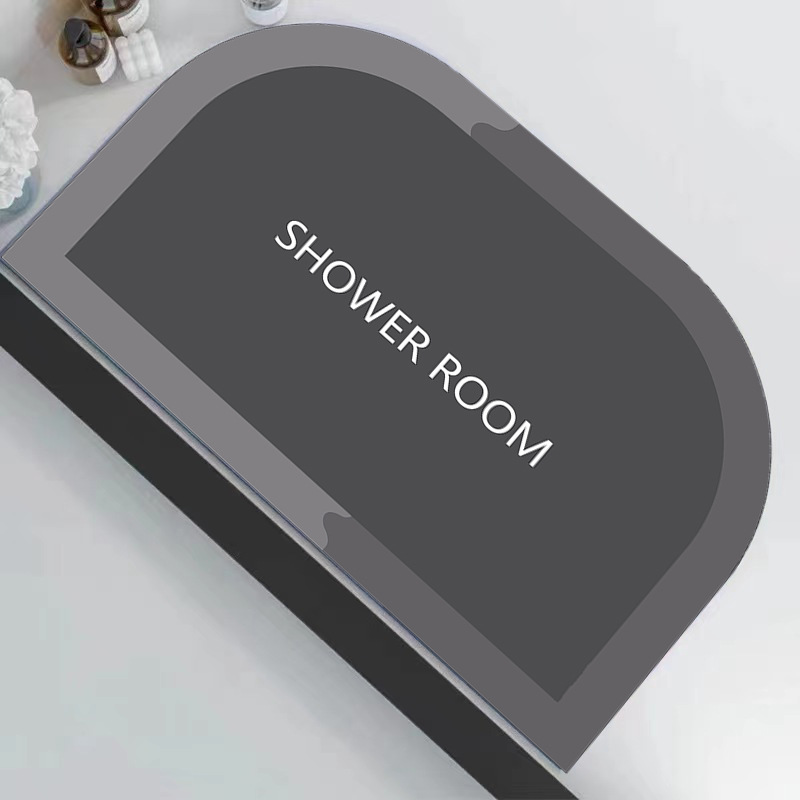 Tapete absorbente de tierra de diatomeas suave, antideslizante, de secado rápido, tapete simple para pies, resistente a la suciedad y fácil de limpiar para la entrada del baño.