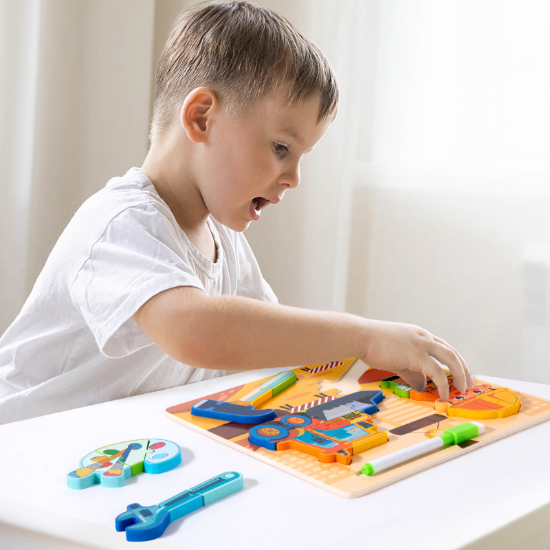 CPC.CE rompecabezas de madera rompecabezas rompecabezas rompecabezas rompecabezas educación temprana tablero de dibujo para niños herramientas profesionales rompecabezas tridimensional