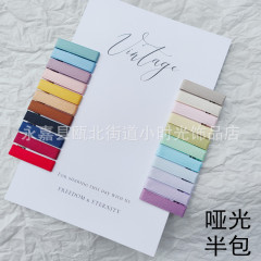 半艶金3.5-8cm半包韓国綿織帯多色一字クリップ厚手diyヘアピン材料アクセサリー部品
