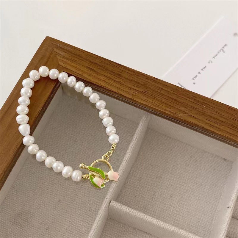 Sweet Flower Imitation Pearl Alloy Women's Necklace display picture 10