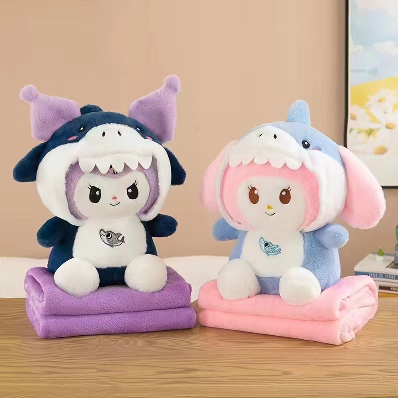 Manta de peluche 2 en 1 – Muñeca y edredón – Ideal para siesta en oficina