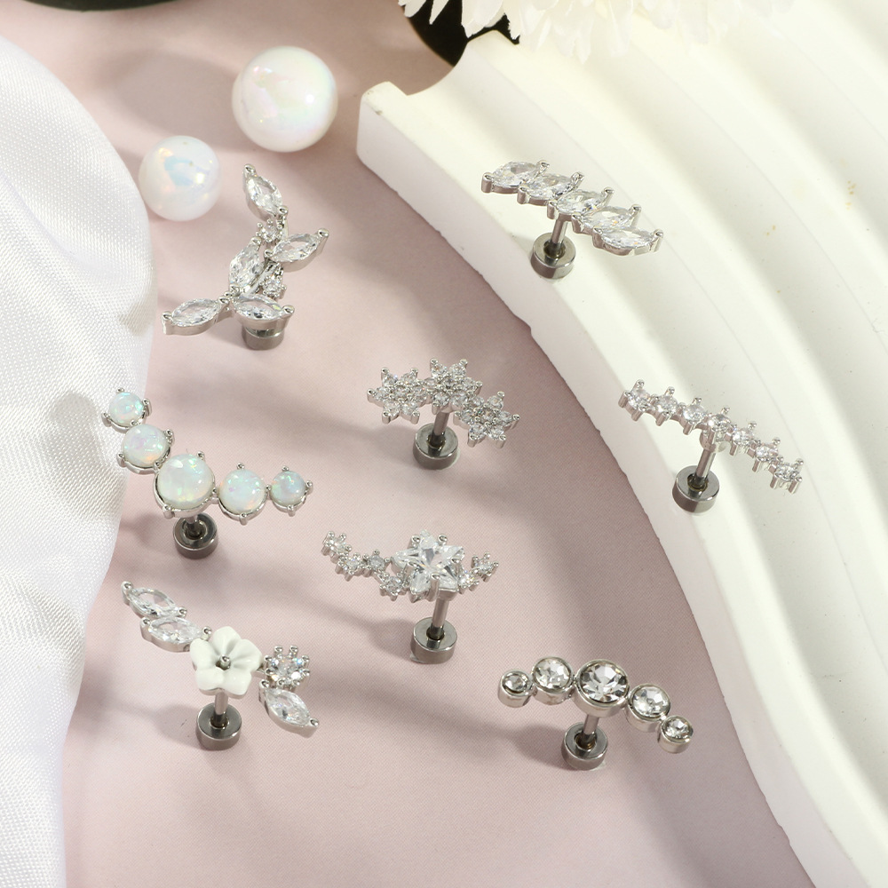 Labret piercing jewelry detail image