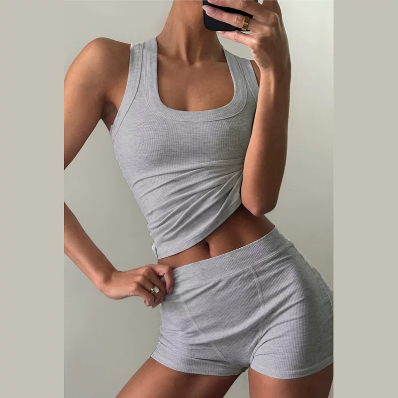 Подарочная футболка для отдыха, комплект, европейский стиль, осень, slim fit, высокая талия