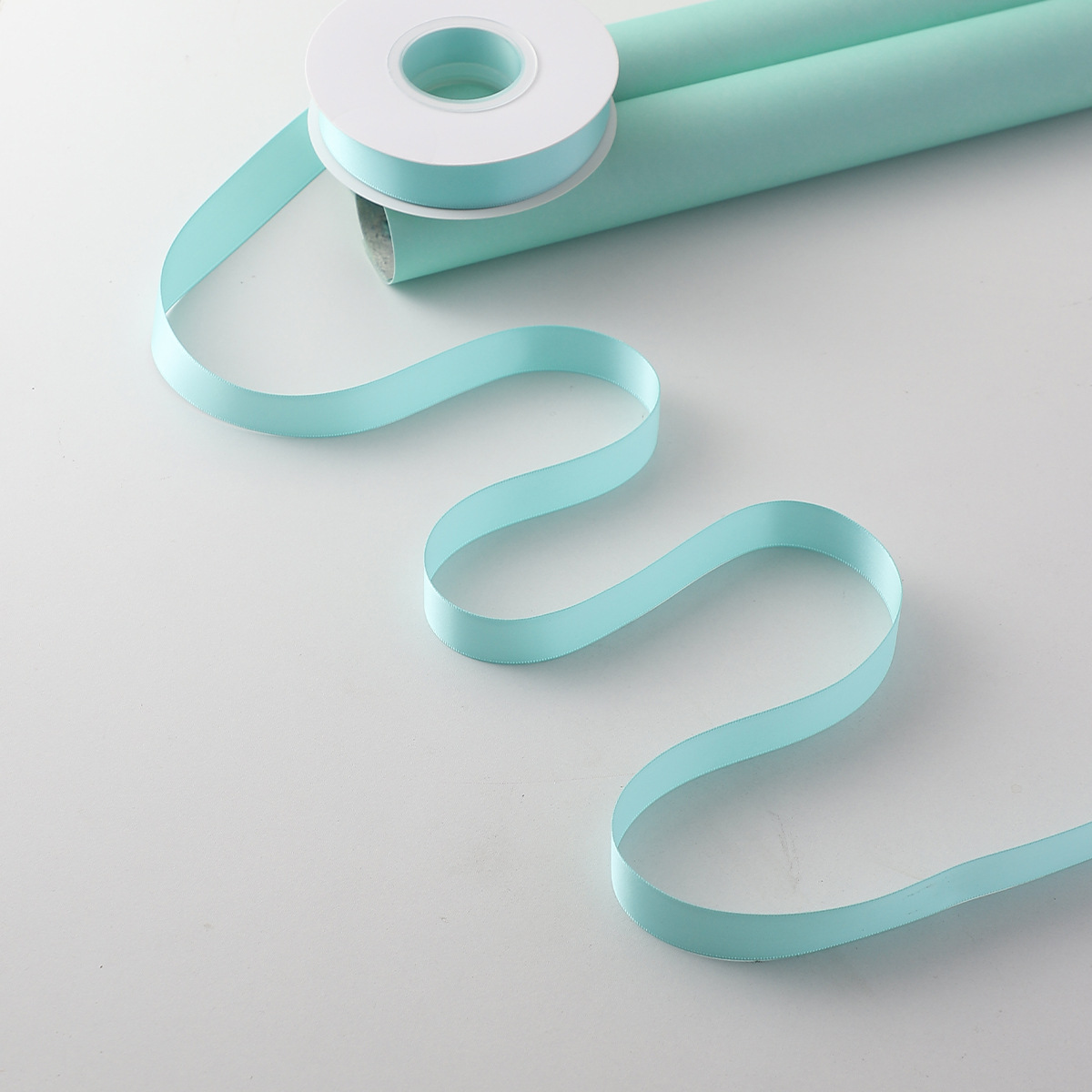 Serie de siete colores cordier azul menta de alta textura ramo de flores de cinta de color sólido cinta de regalo embalaje florista decoración