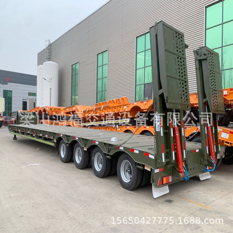 Exit semi -trailer Low flat plate semi -trailer hook hook carpace…