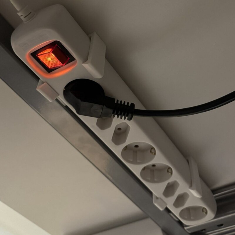 White Socket Bracket, Punch-Hole Type Wall Socket Holder, Power Strip Clip White Socket Bracket, Punch-Hole Type Wall Socket Holder, Power Strip Clip