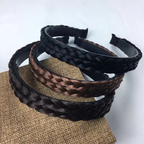 Wig headband Korean jewelry twist braid toothed non-slip headband pressed hair wide-brimmed headband hairpin for adult women
