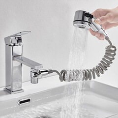トイレの蛇口の洗面器の引き出し式の冷たいお湯は頭を洗って神器の洗面器の洗面器の浴室を撒きます。