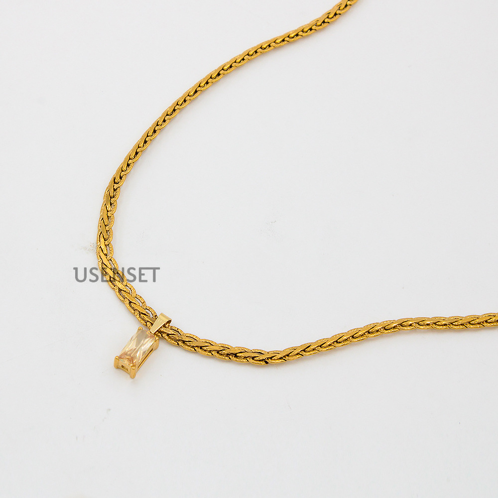 Fashion Geometric Copper Water Drop Pendant Necklace 1 Piece