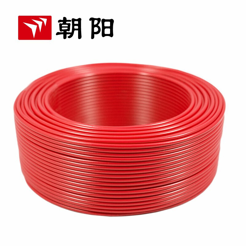 Chaoyang cable eléctrico ZB-BV alambre ignífugo estándar nacional de alambre de núcleo único alambre de aire acondicionado de cobre 4 cuadrado rojo 100 metros