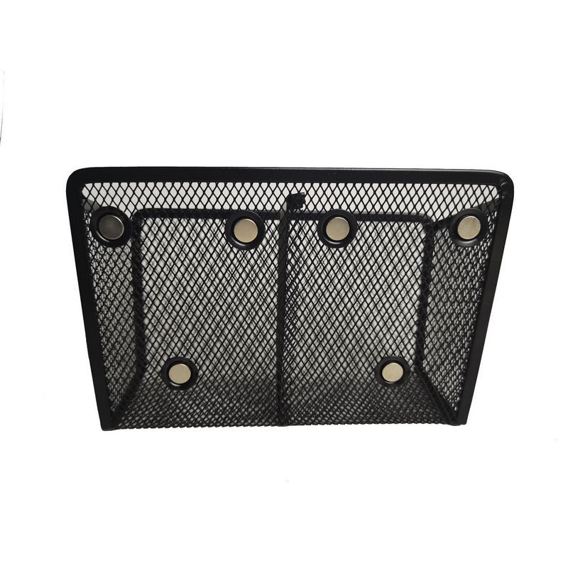 Suministro directo de comercio electrónico transfronterizo fuerte magnético metal hierro refrigerador pared colgante papelería caja de almacenamiento 2-rejilla titular de la pluma