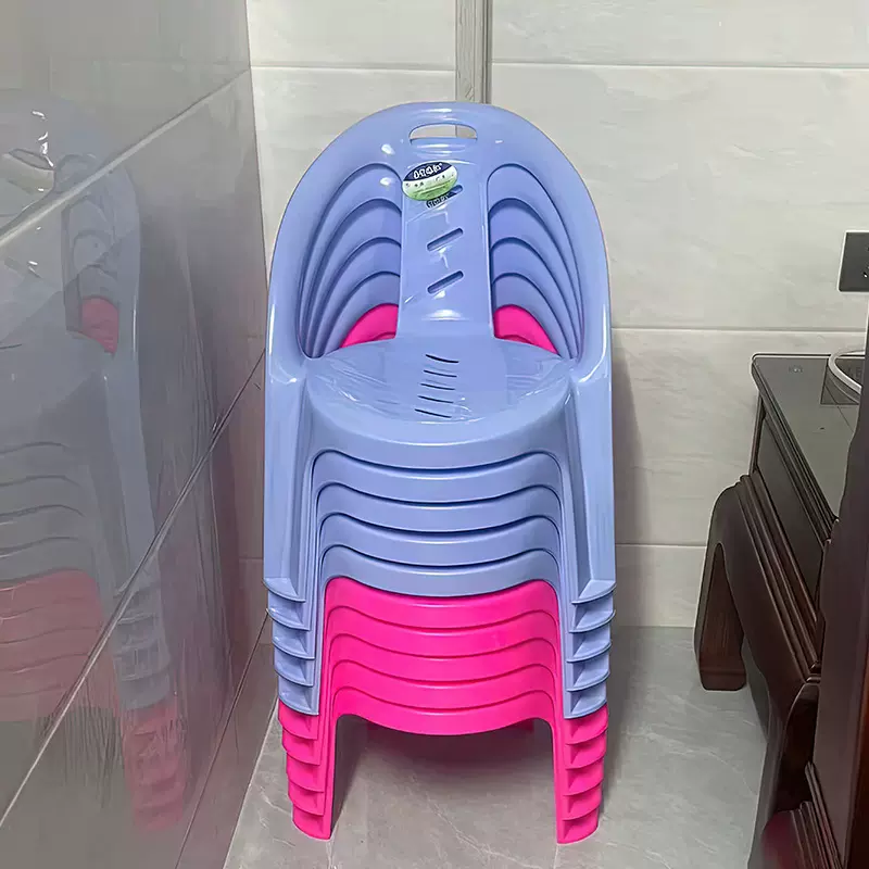 大排档椅子塑料靠背椅加厚成人儿童矮款夜市烧烤家用小椅子沙滩凳