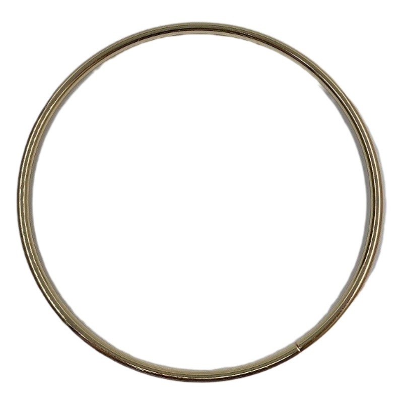 Metal Round Handles for Bags and Leather Goods, 3inch-6inch Circular Rings, Iron Wire Handles for Craft Woven Handbags