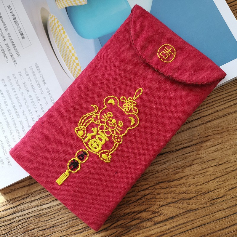 Nuevo bordado hecho a mano DIY bolsa de teléfono móvil de estilo europeo tridimensional bordado material de la tela paquete kit principiante