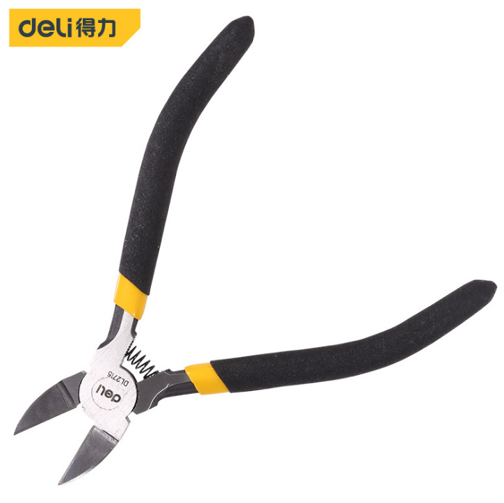 得力工具水口钳DL2715电工剪电子剪高碳钢水口钳5寸/6寸DL2706