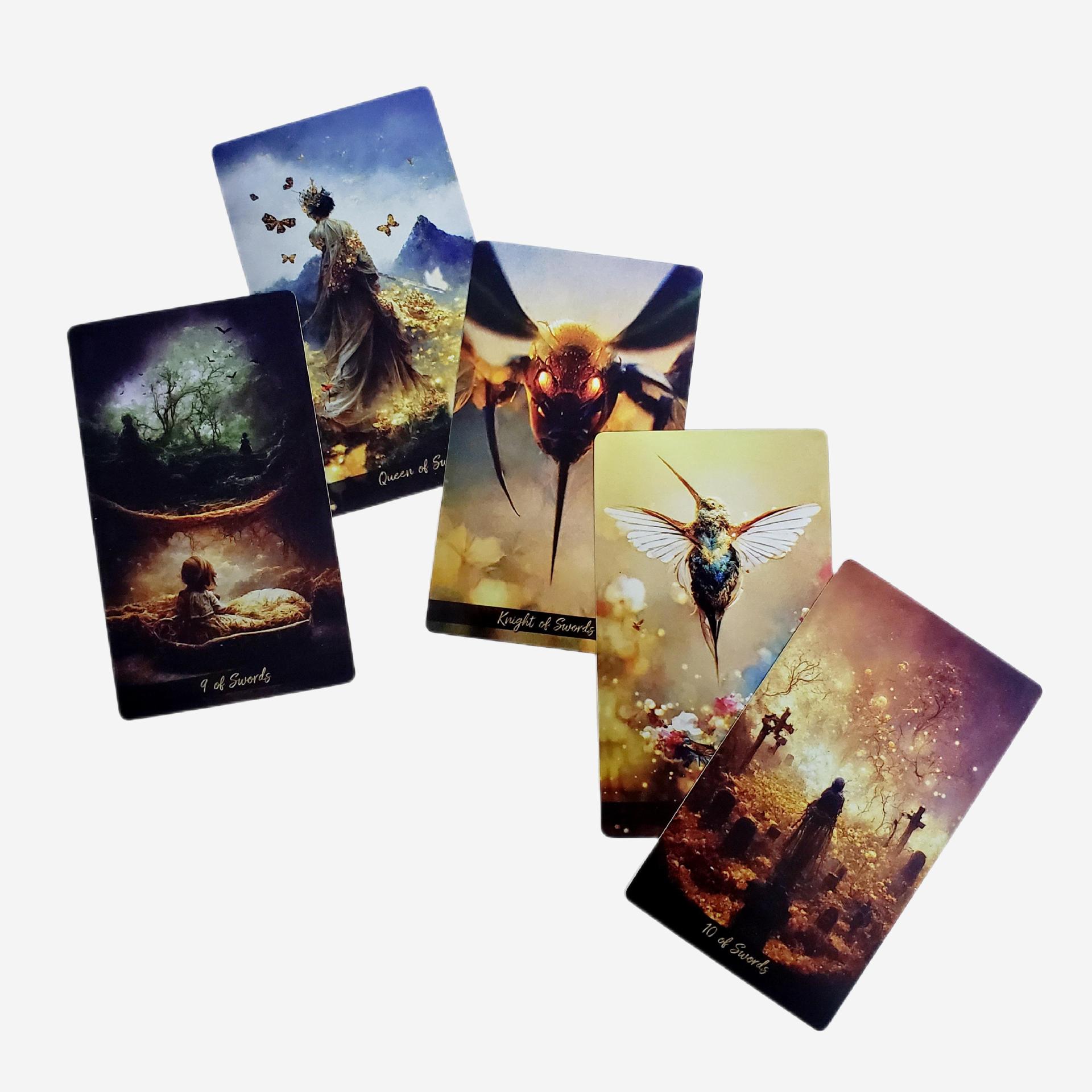 Cartas de tarot golden journey, deck oráculo para jogos_voghion.com