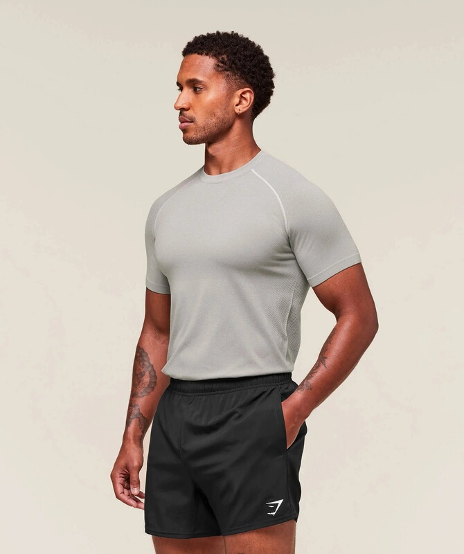 GYMSHARK外贸新款健身短袖男士运动紧身T恤圆领弹力速干T肌肉鲨鱼|undefined