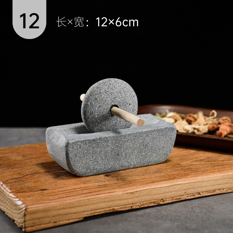 青石のひきの漢方薬のひきの薬のひきの薬の船の石の薬の捻りの道具の旧式な手動の研磨器|undefined