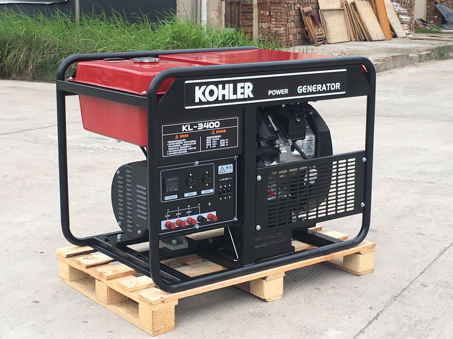 20kw  科勒动力KL-3400 三相  双缸  开架可移动式  汽油发电机组
