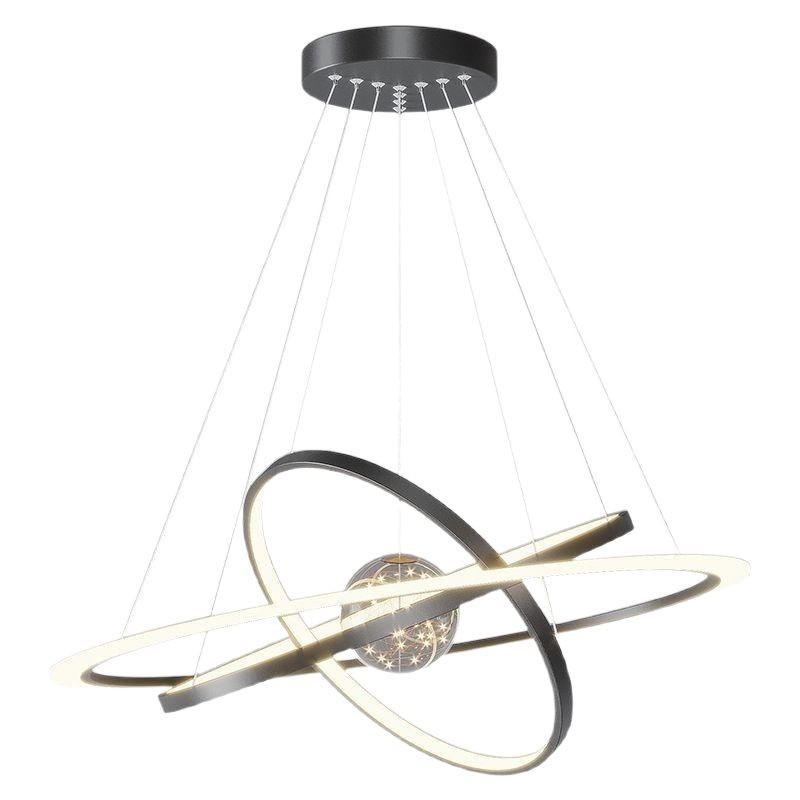 Lámpara de la sala de estar moderna y simple estrella de mesa luz de lujo creativa de la atmósfera del hogar anillo de la lámpara del pasillo