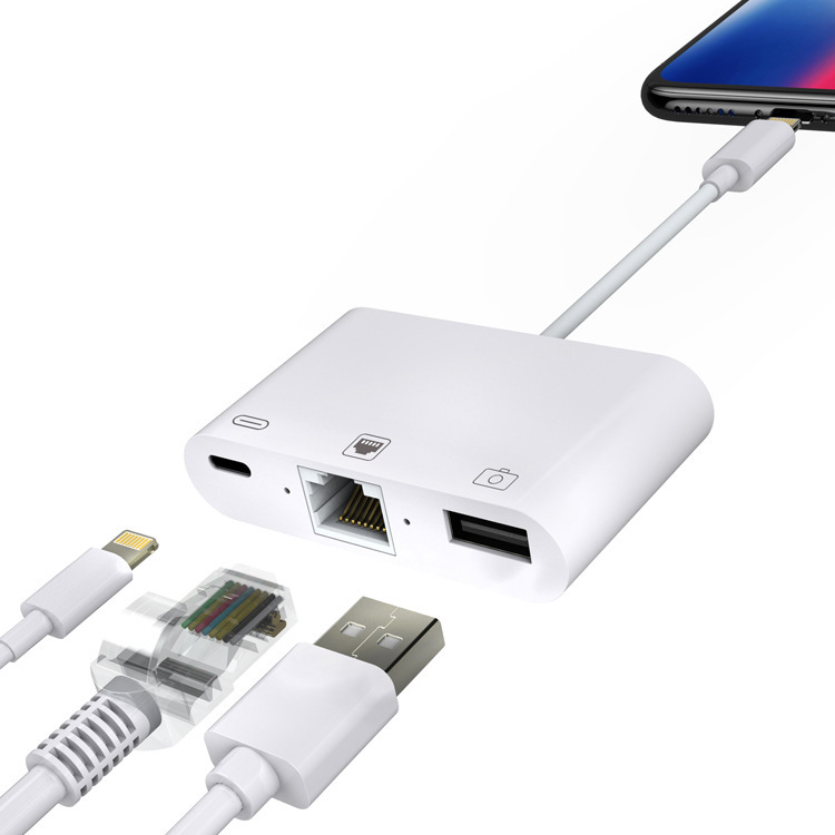 メーカーrj45イーサネット携帯電話アダプタusb + 充電百兆/ギガビット三合一ネット変換器|undefined