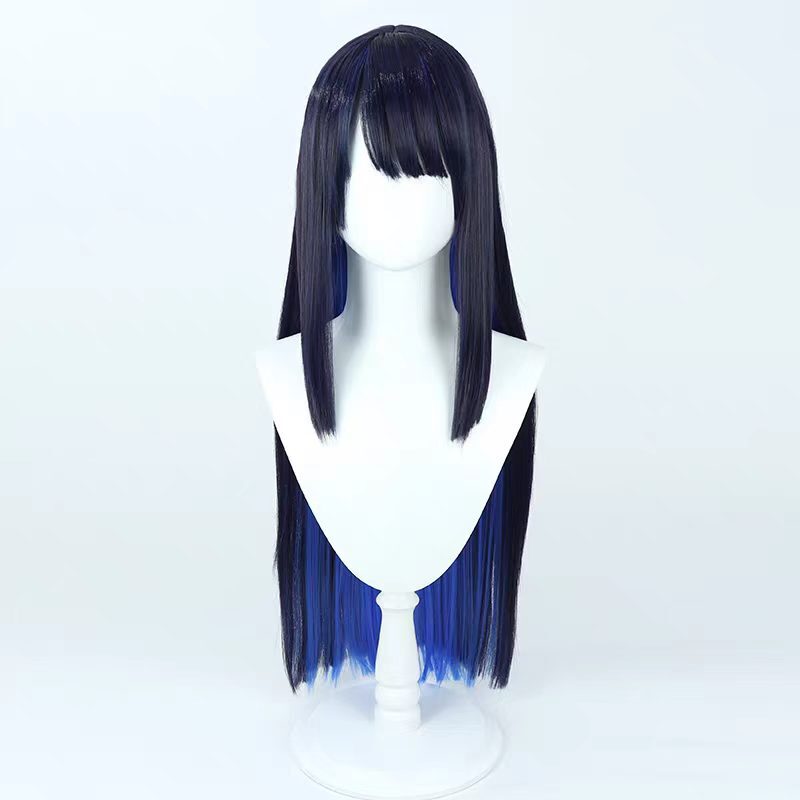 Blue Archive/Blue Archive Cosplay Wig Dark Blue Sapphire Blue Long Straight Hair Blue Archive/Blue Archive Wig