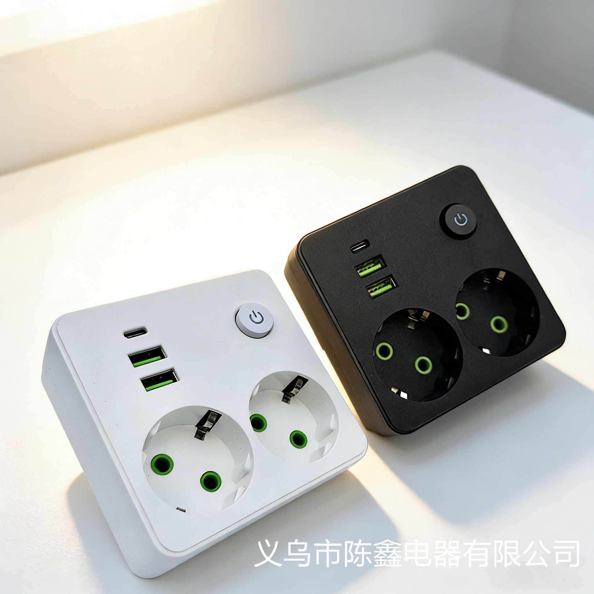 外贸俄罗斯出口欧式欧标欧规一转二USB转换器插座墙壁无线插排