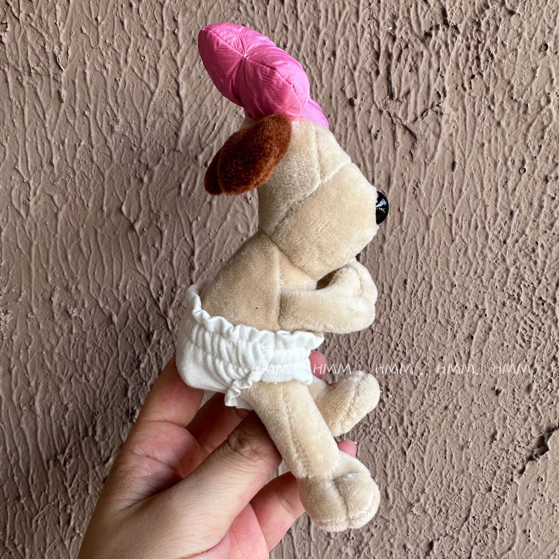 Paquete de material de bricolaje hecho a mano lindo perro coche embarazada bloque decoración coche felpa muñeca decoración creativa cumpleaños