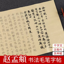 赵孟頫行书毛笔字帖描红临摹胆巴碑千字文手抄洛神赤壁赋书法字帖