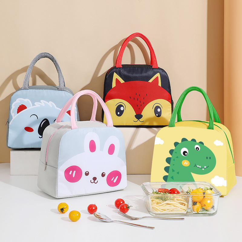 Cartoon lunch bag for children and students picnic with rice portable lunch bag cute lunch box bag ice bag lunch box insulation bag