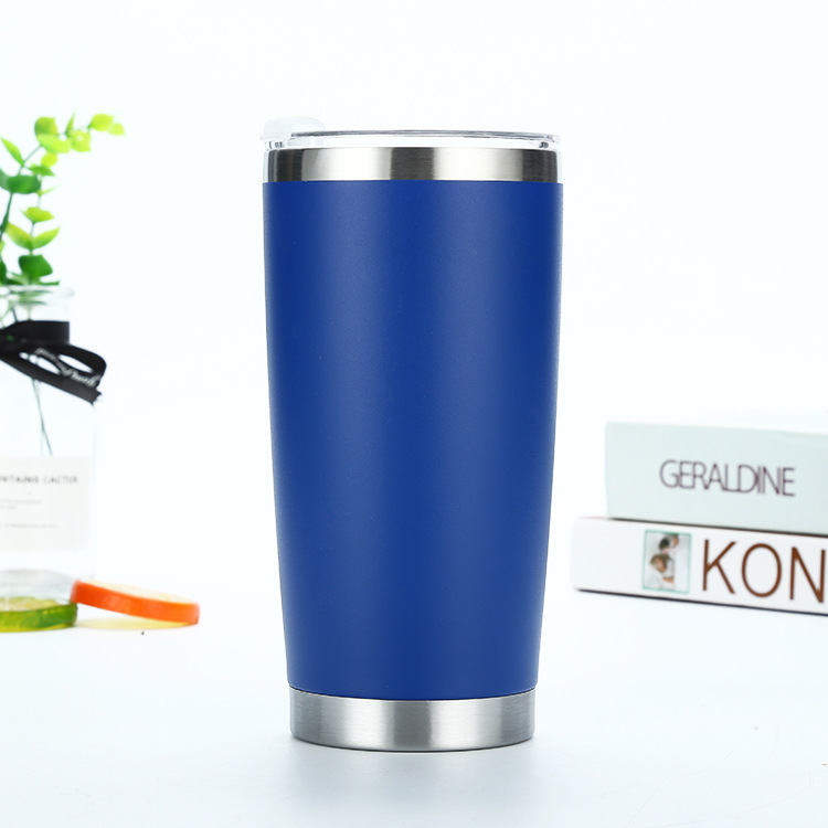 ソースメーカー外国貿易スプレープラスチック 20oZ ステンレス鋼車載魔法瓶カップ真空ビールカップ屋外アイスカップ|undefined
