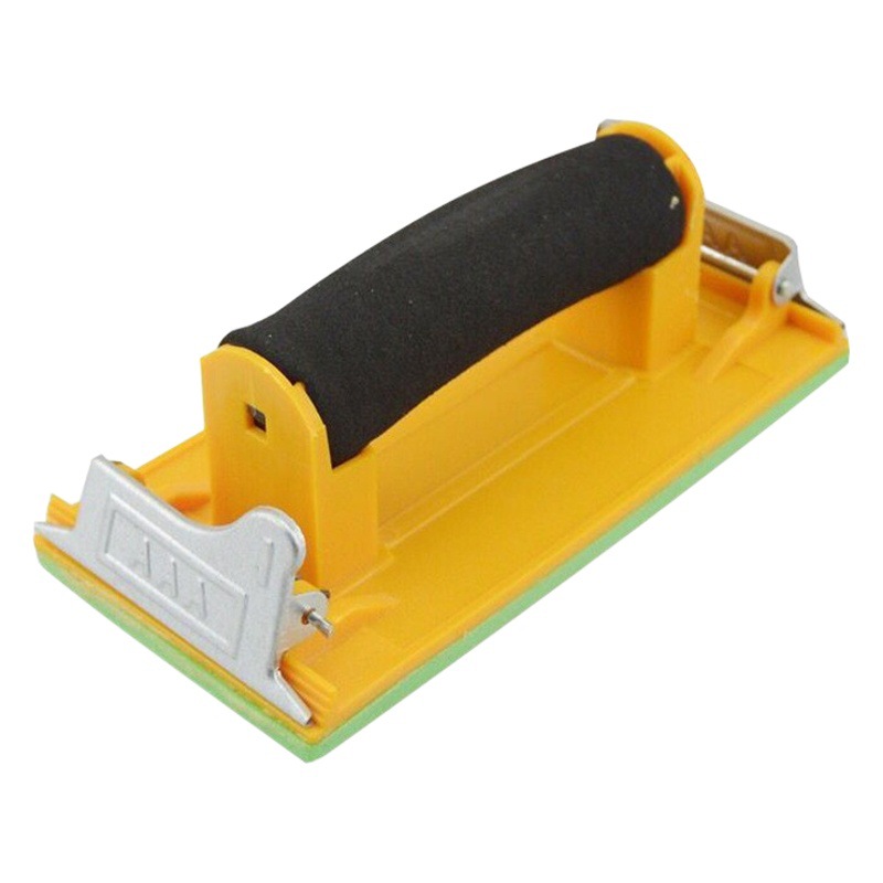 Nuevo titular de papel de lija pulido a mano engrosada esponja titular de papel de lija interior pared auto-cepillo pulido artefacto plástico titular de papel de lija al por mayor