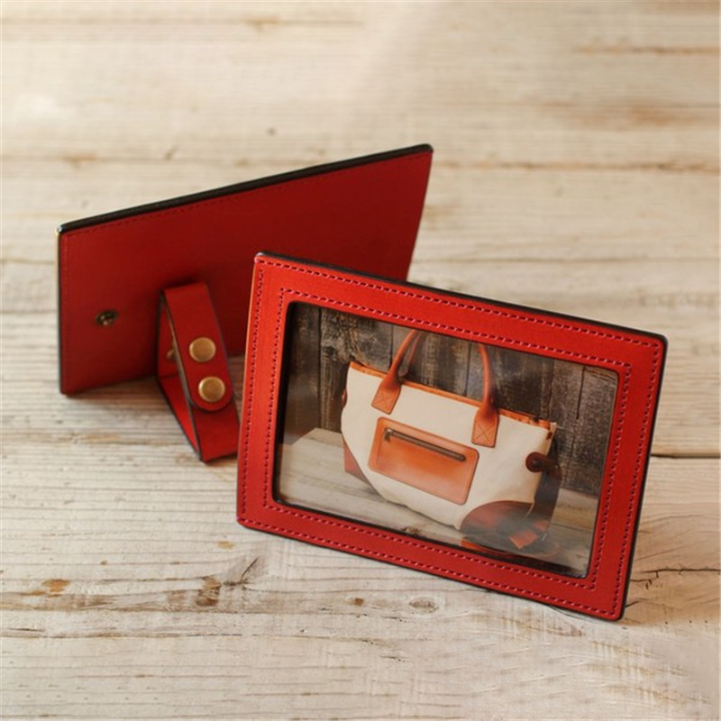 新款皮革相框家居桌面摆台纪念相片相框皮套家居装饰摆件节日礼品