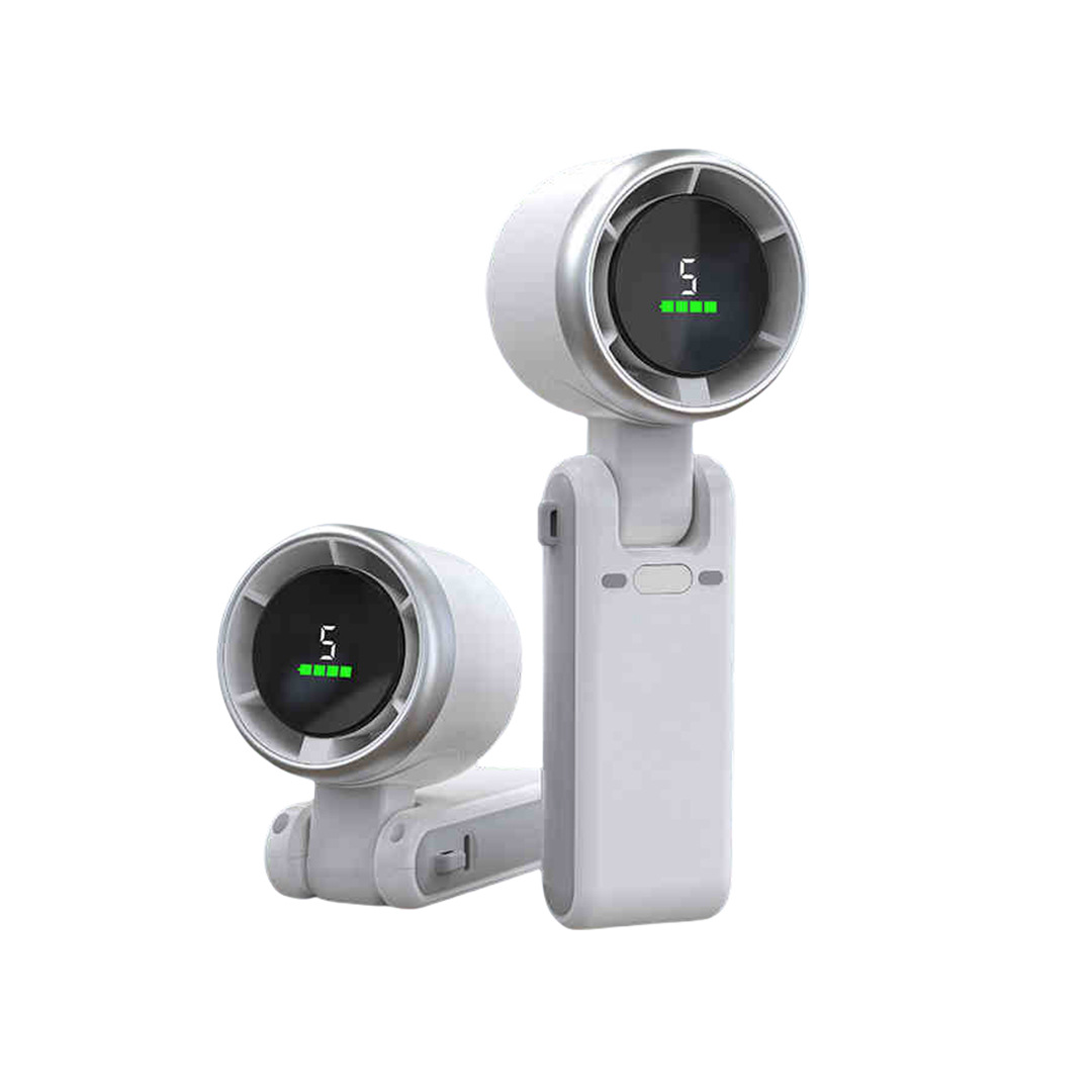 新款N607高速风扇塑胶外壳折叠手持风扇套料可挂脖户外便携式风扇