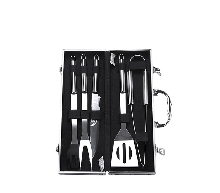 亚马逊 烧烤工具26件套装bbq 不锈钢烤具 户外用品烤叉烤炉烤网