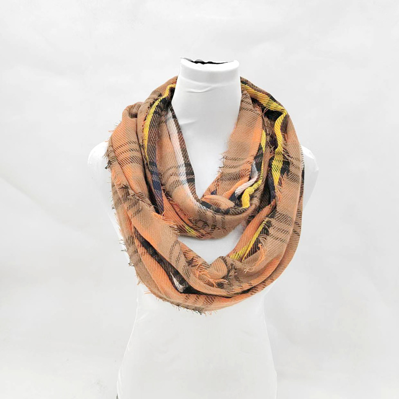 Cuello Tejido a Cuadros Poliéster Térmico para Otoño e Invierno image 7