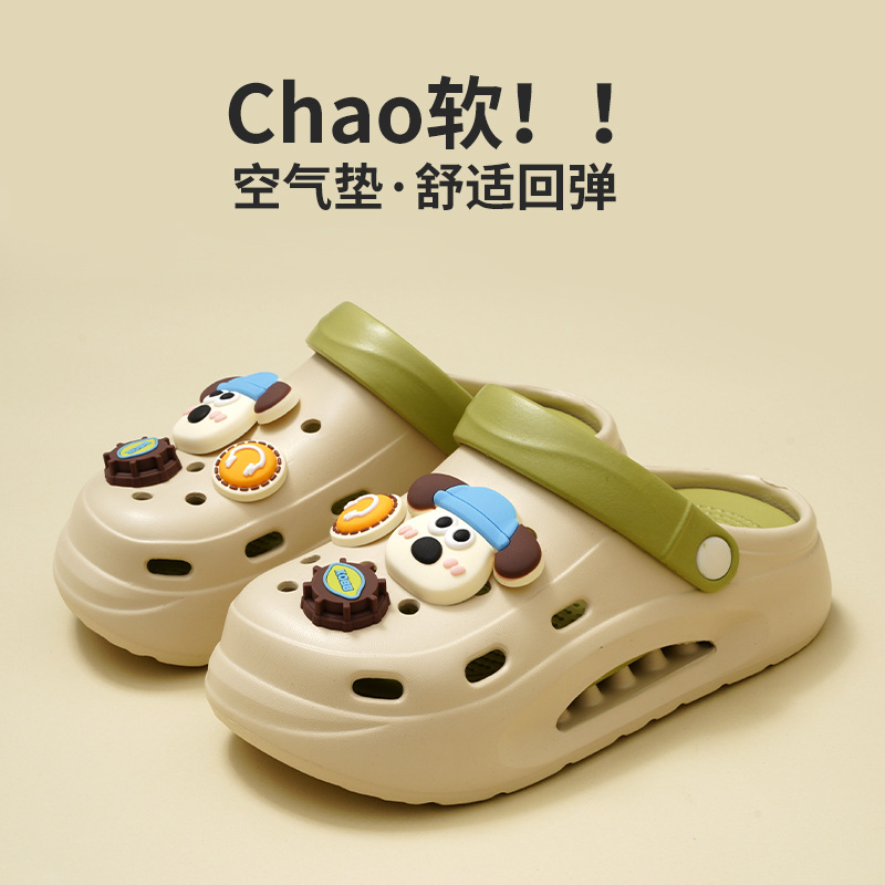 Zapatos con agujeros EVA para mujer, uso externo de verano, aumento de la sensación de pisar mierda, suela gruesa, rojo de moda antideslizante de 5cm, zapatos de playa lindos