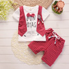 Summer cartoon set for boys, suitable for import, 0-4 years, British style, 3 piece set